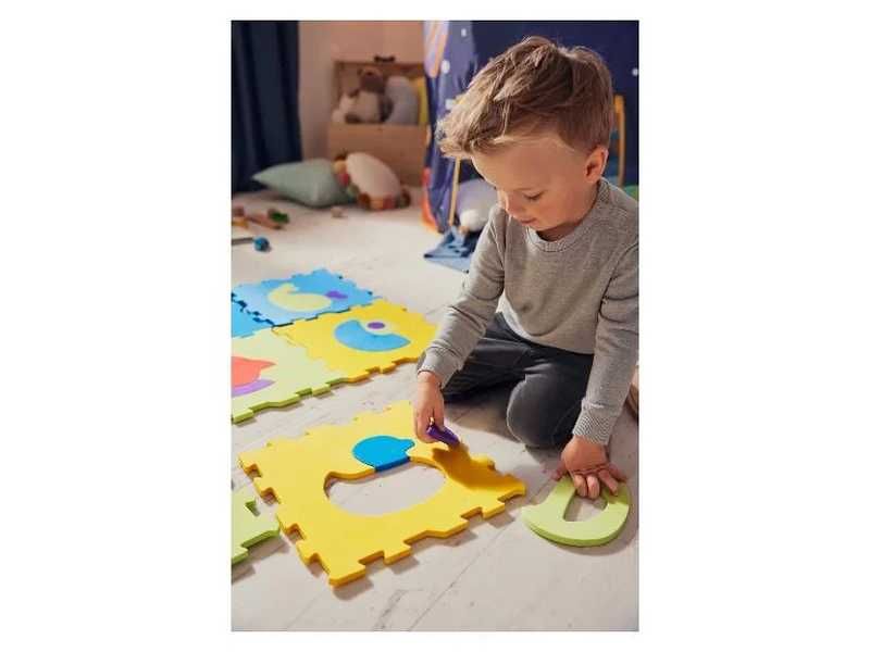 НОВИ! Детско килимче мек пъзел Животни и автомобили