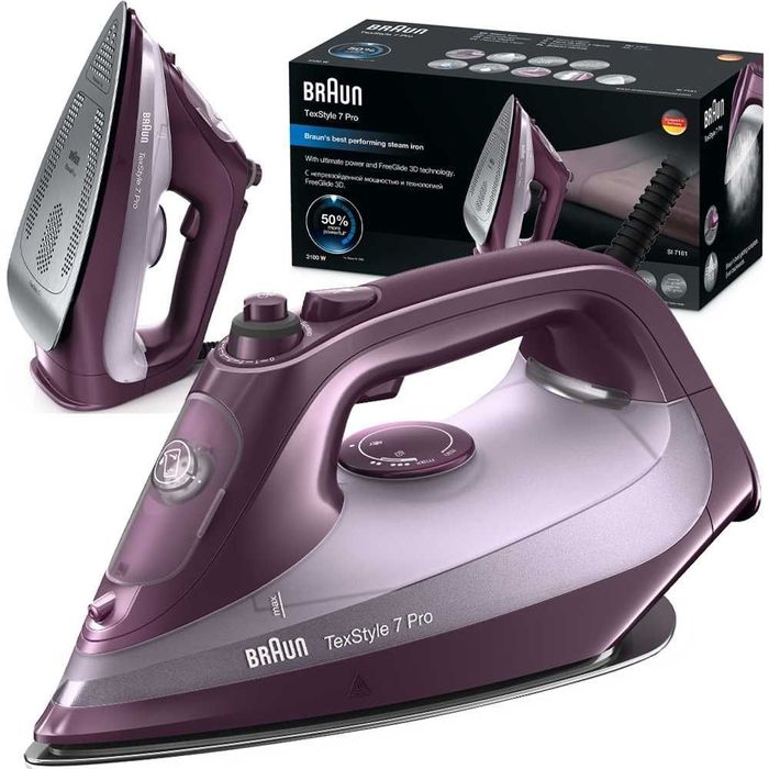 Braun SI7181VI — мощный паровой утюг для дома
