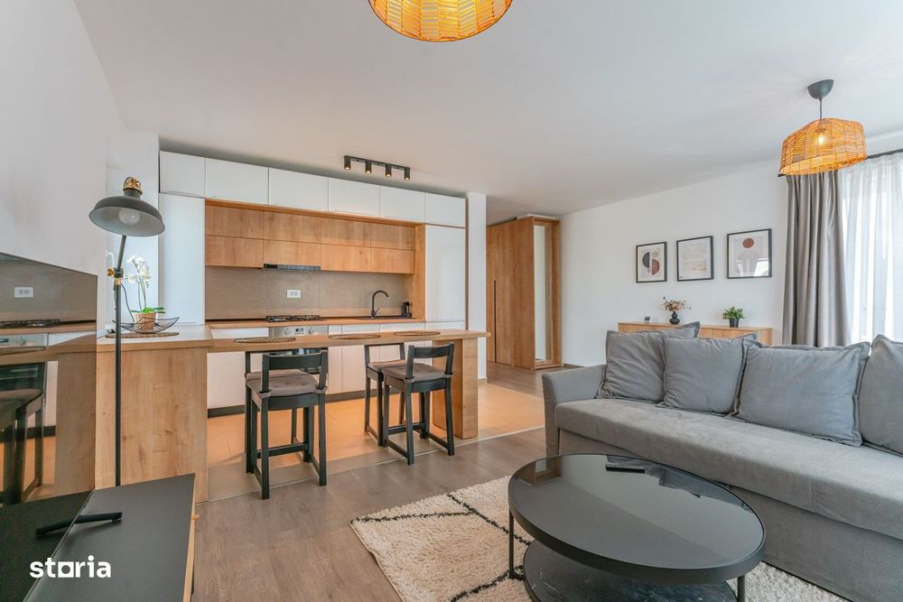 Apartament Alpha Arena: 62 mp utili + 28 mp terasă | Mobilat și utilat — fotografia 1