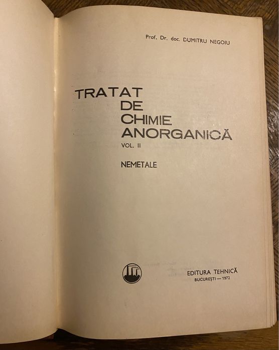 Tratat de chimie anorganica, vol. 2