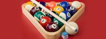 postav / panza masa biliard verde, albastru, tacuri biliard, bile