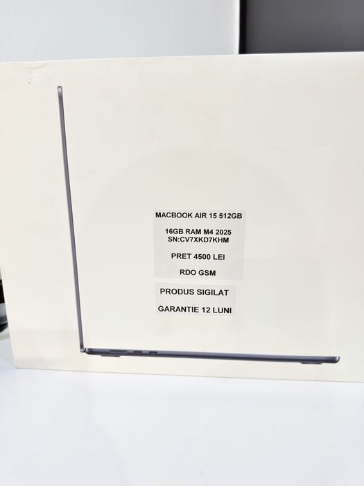 Macbook Air 15 512Gb M4 Sigilat/Garantie 12 Luni