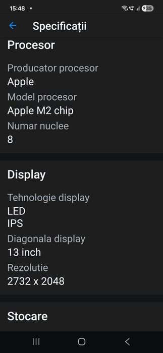 Apple Ipad tableta 13" 256GB