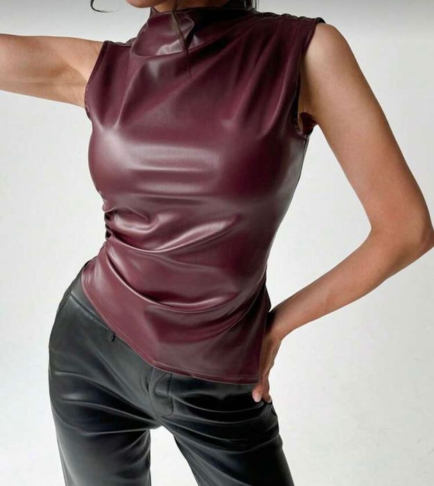 Кожен тренди топ бордо