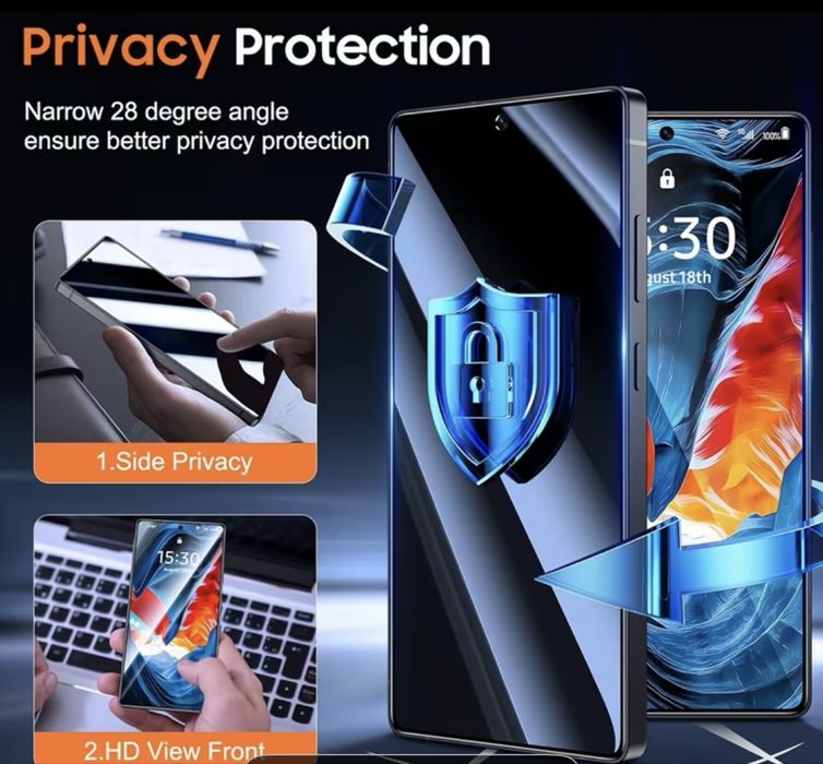 Samsung S26,26 ultra стъклен протектор прайвъси