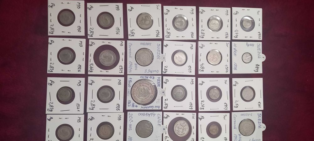 24 monede Argint / 97,53 grame