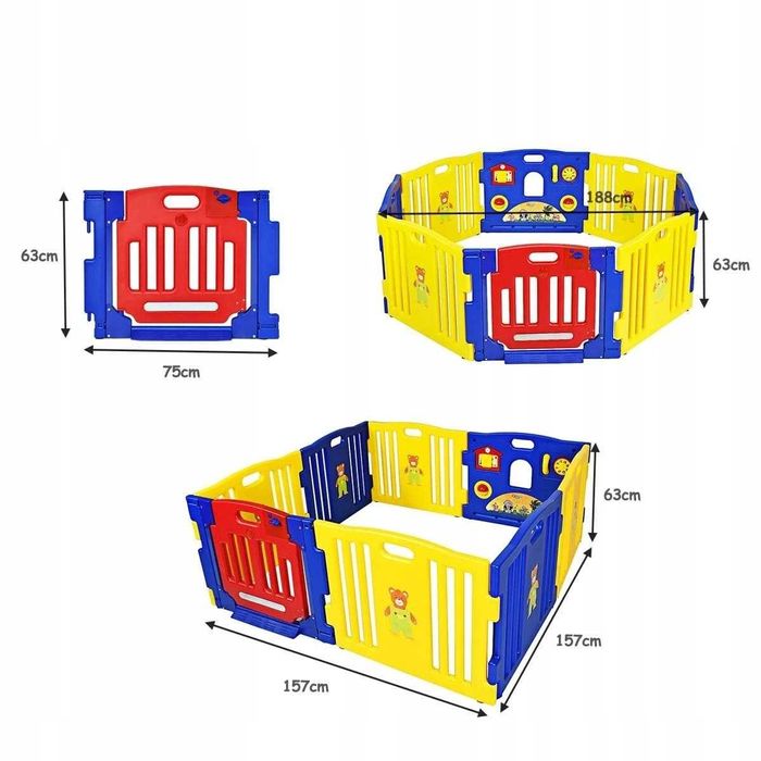 Модульный забор / ограждение / манеж для детей