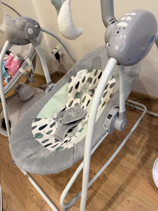 Електрическа бебешка люлка Rhea Мента