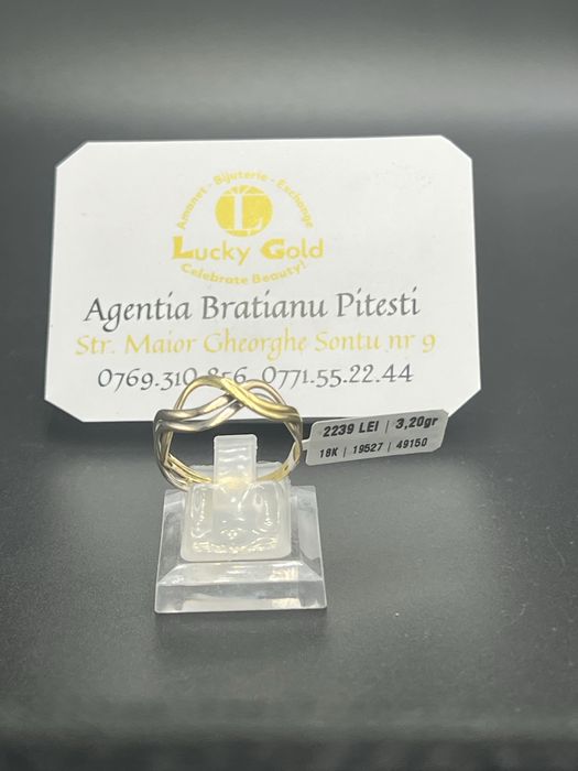 Inel aur 18k 3,20 gr marimea 19 cod 19527