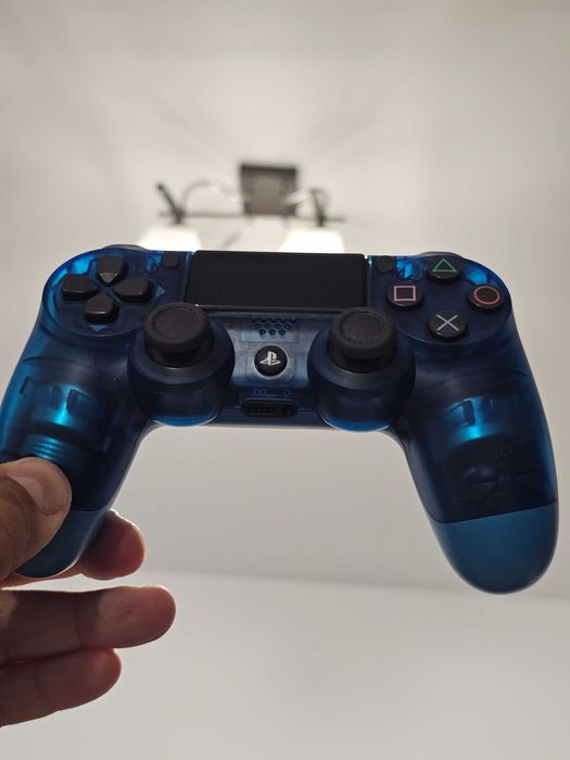 Controller Sony Play Station 4 PS3 V2 editie rara Albastru transparent