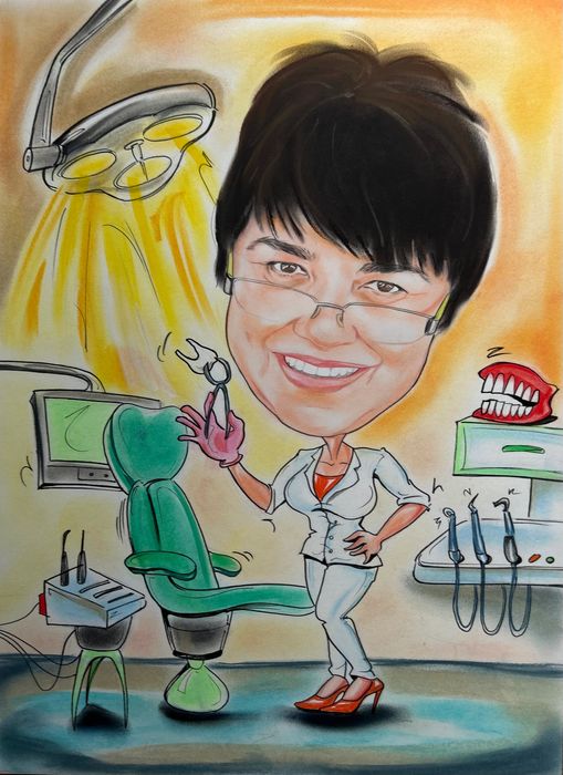 Карикатура,шарж- ръчно рисувани