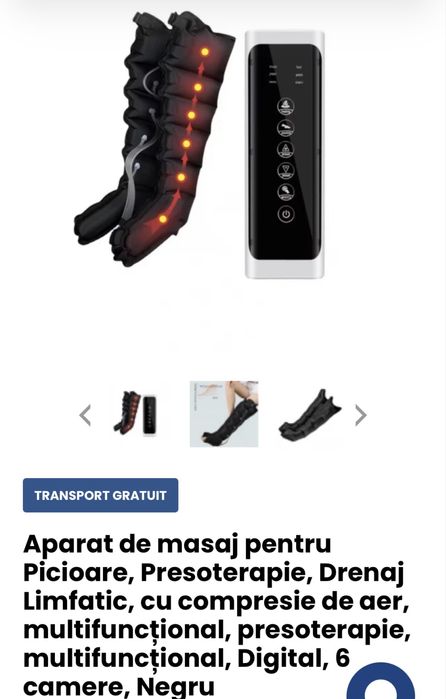 Ortosan Aparat de masaj pentru Picioare, Presoterapie, Drenaj Limfatic