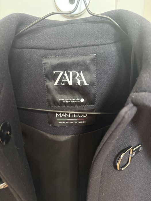 ZARA тъмно синьо палто XS - MANTECO колекция