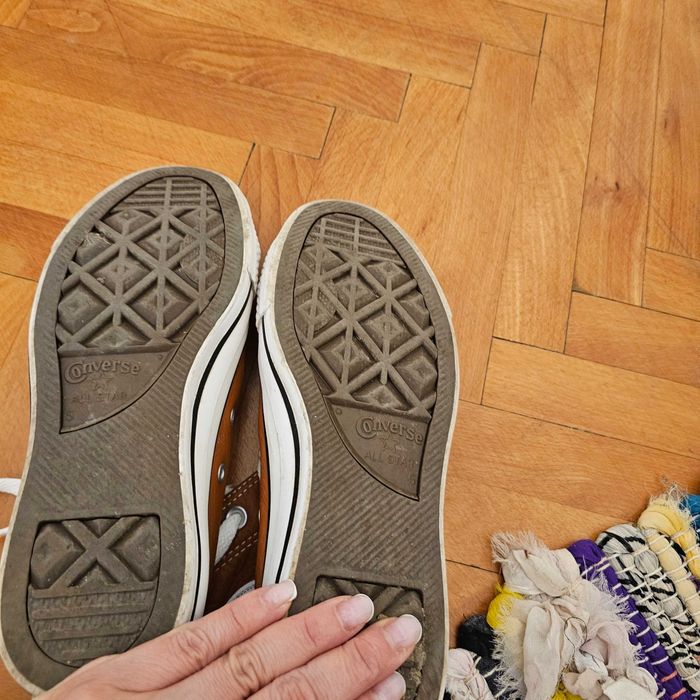 Tenisi Converse All Star piele naturala