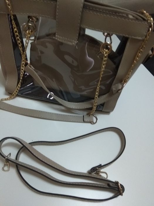 Дамски чанти - черна и прозрачна