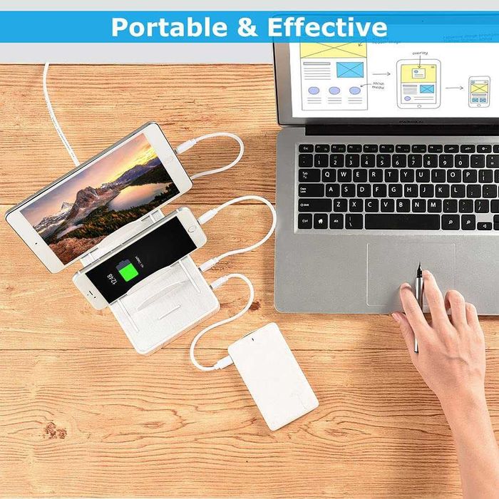 Зарядна станция с 6 порта+ комплект кабели 60 W