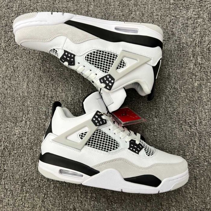 Adidasi JORDAN 4 Retro Military Black - Produs NOU PREMIUM din Piele