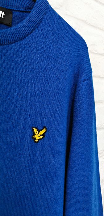 Lyle & Scott Оригинален мъжки син пуловер размер L