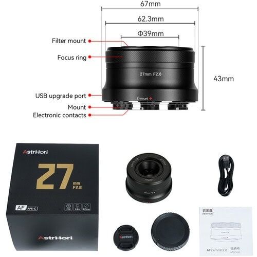 Obiectiv AutoFocus AstrHori 27mm F2.8 APS-C Nikon Z