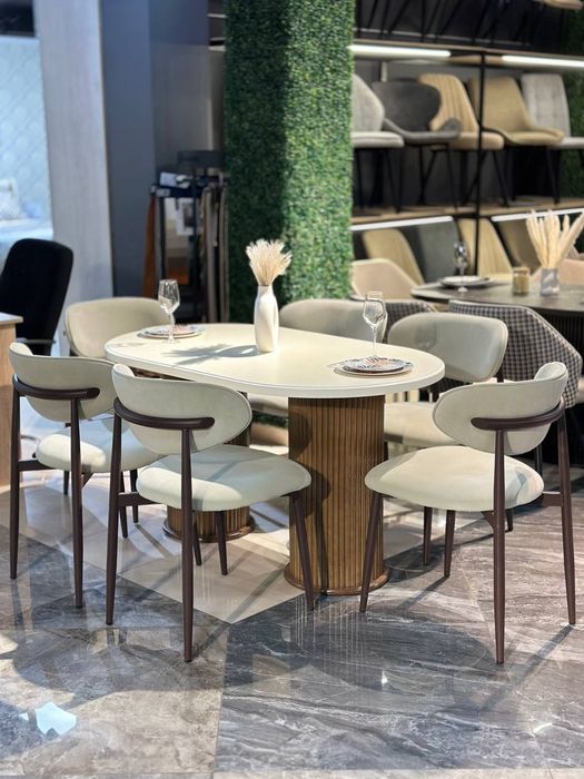 Столы на реечных тумбах (раскладные и цельные)