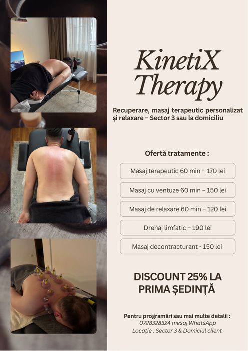 Kinetoterapeut licențiat – Masaj terapeutic personalizat | Sector 3