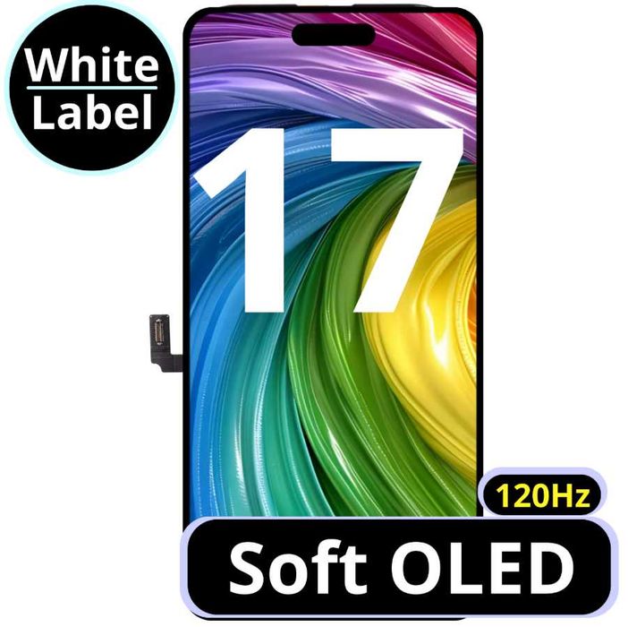 Soft Oled Съвместим LCD Дисплей за iPhone 17 /120Hz/ Черен / Гаранция