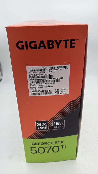 Gigabyte GeForce RTX 5070 Ti Gaming OC 16GB GDDR7,sigilata