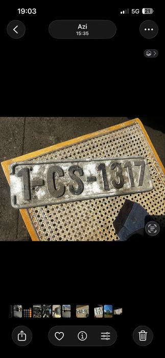 vand placute numar motocicleta veche aluminiu