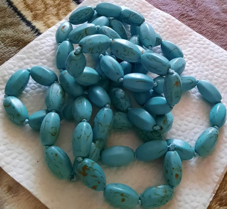 Бусы. Бирюза. 59 см. 25000 тг