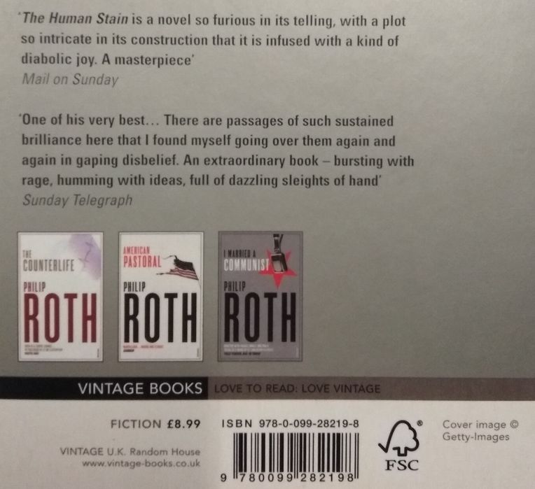 Cartea și filmul: The Human Stain. Noi, sigilate