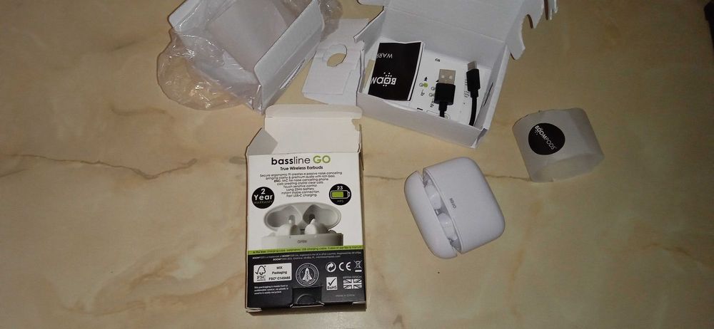 Casti NOI fără fir Bluetooth 5.0 Bassline Go True wireless android