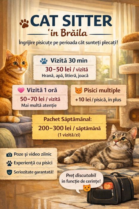 Cat sitter Brăila