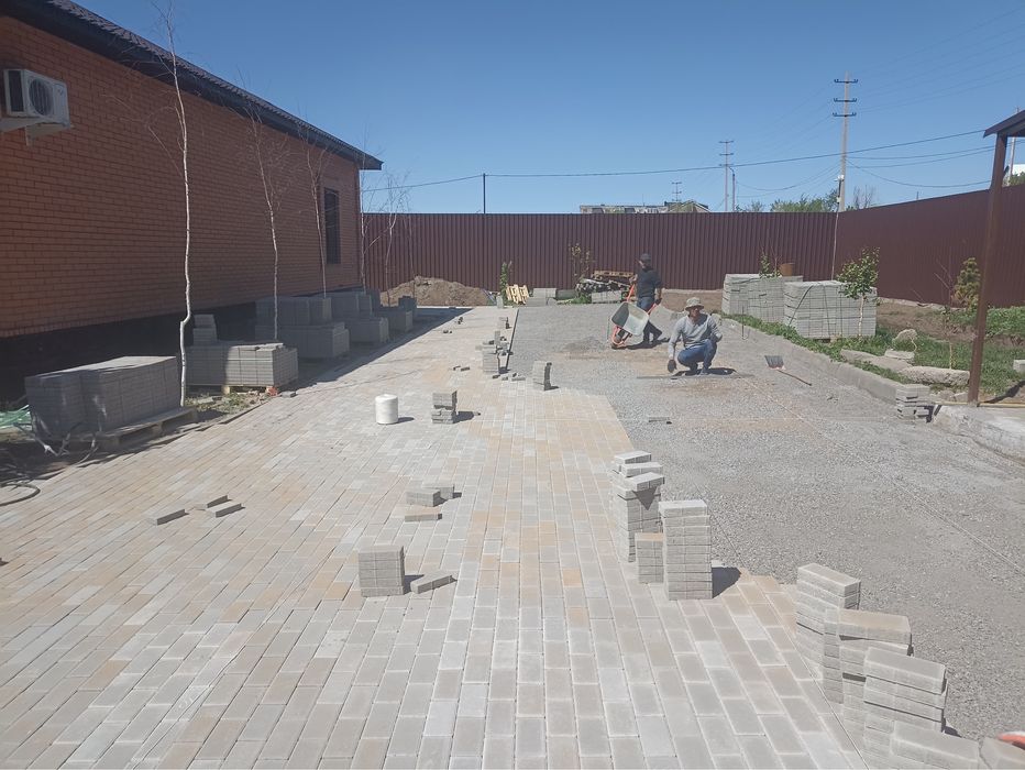 Укладка брусчатки