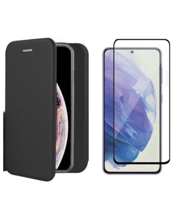 Motorola E13/E22/E40/EDGE 40 Husa Carte Piele Eco + Folie Sticla Devia