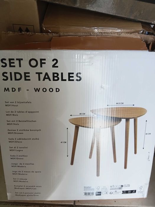 Set masute legate , din lemn