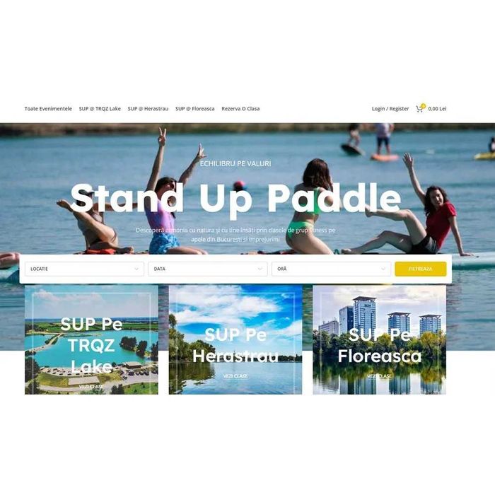 [Afacere la cheie] SUP Yoga Dock Stand Up Paddle si 4 SUP Aqua Marina