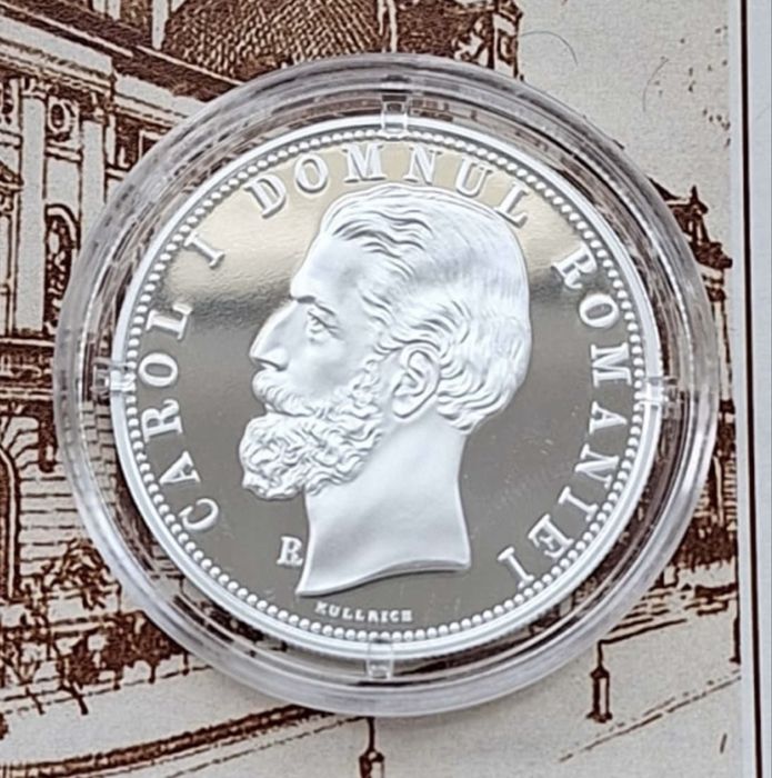 Moneda argint pur 999 Carol I BNR