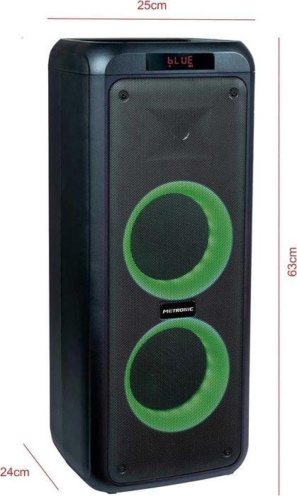 Metronic 477182 Аудио Система, Bluetooth 600W Party XL LED Светлини