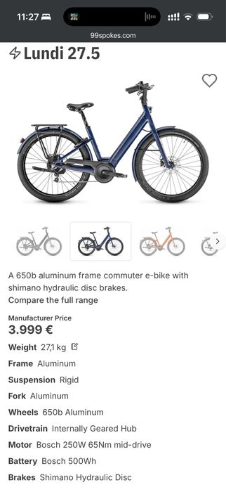 Bicicletă electrică Moustache Lundi 27.5 – stare excelentă, echipată complet, ideală oraș + drumuri mixte