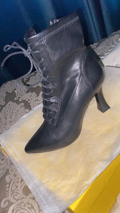 Сапоги осенние, кожа