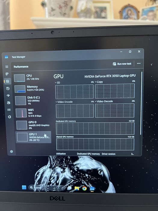 Laptop Gaming Dell G15 5511 | RTX 3050 | 32GB RAM | Ecran 120Hz