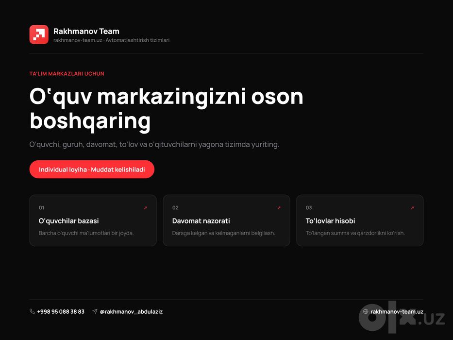 O‘quv markazi CRM | CRM для учебного центра