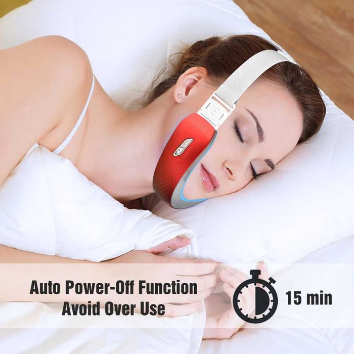 EMS лицев масажор, V-образен лифтинг колан за двойна брадичка и шия