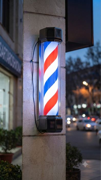 Вывеска Barber Pole для барбершопа (новая)