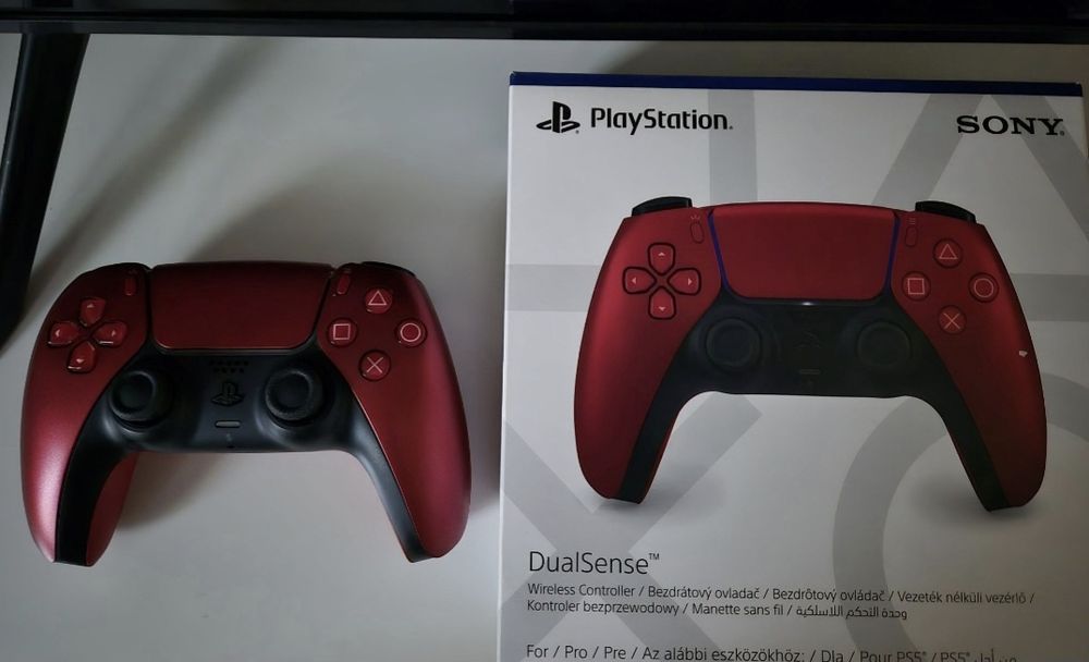 Оригинален джойстик - контролер - controller PS5 - Volcanic Red