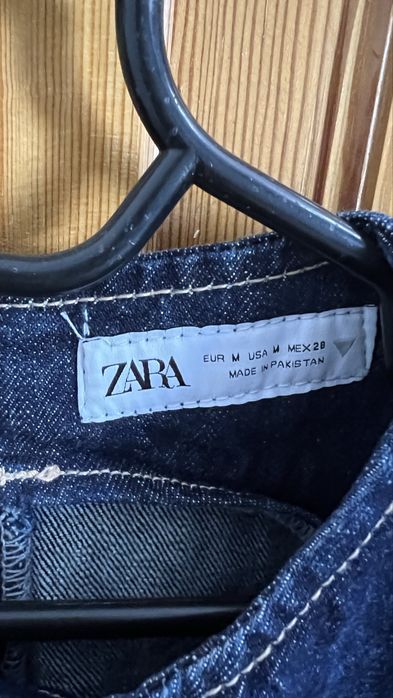 Джинсовое мини платье zara