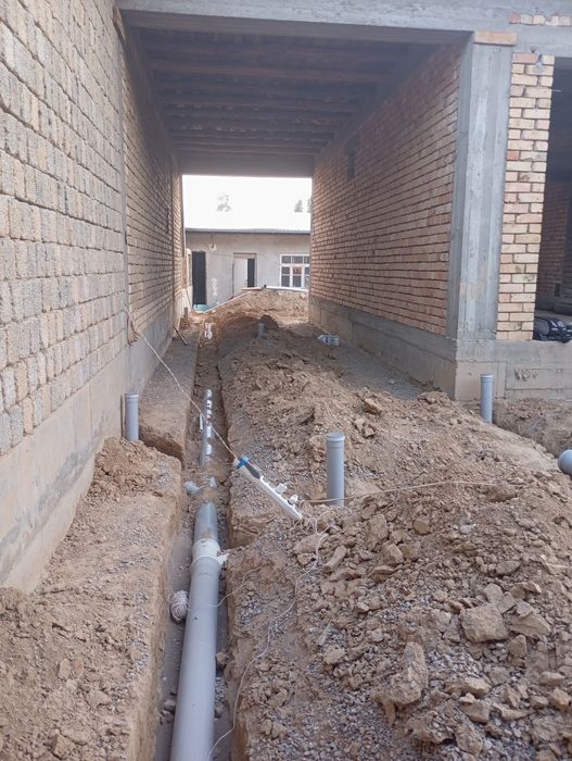 Канализация монтажи и водопровод Тиранше копию