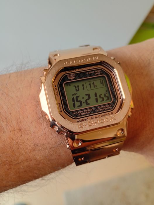 Casio G Schock Square Metal Rose Gold