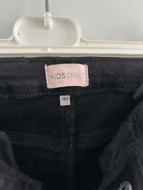 Детски черни еластични дънки