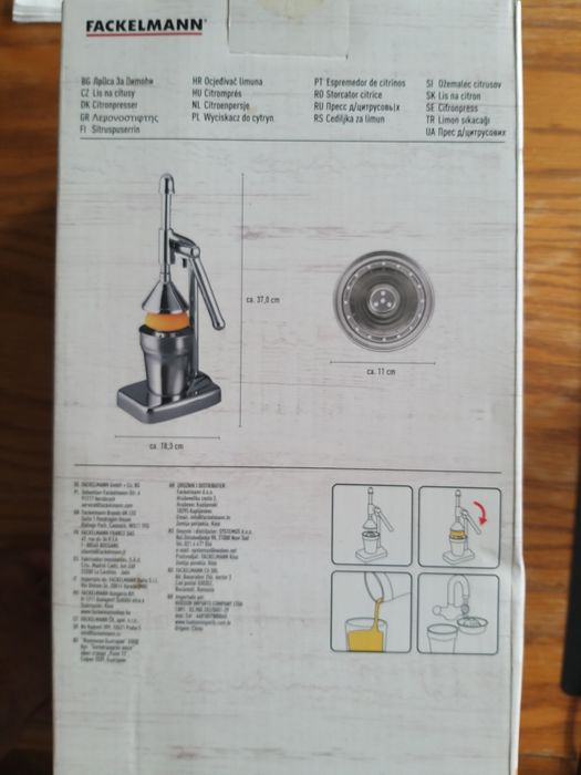 Presa/storcator fructe inox fackelmann